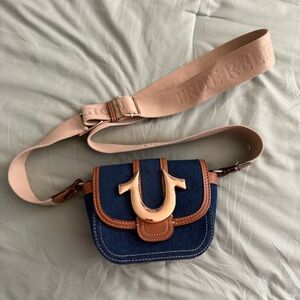 True Religion Mini Flap Denim Crossbody